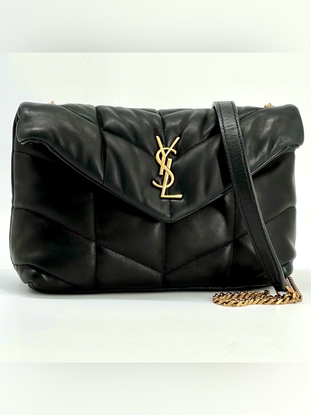 Saint Laurent Loulou Lambskin
Quilted Puffer Small Shoulder bag